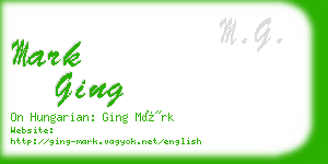 mark ging business card